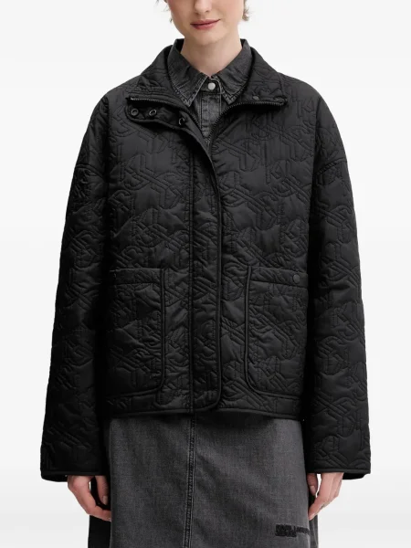 Pikowana kurtka jeansowa Karl Lagerfeld Jeans czarna