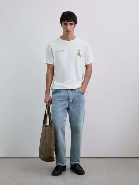 Scalpers Tricou galben / negru alb