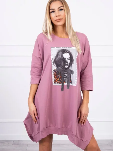 Rochie Kesi cu imagine de costum roz