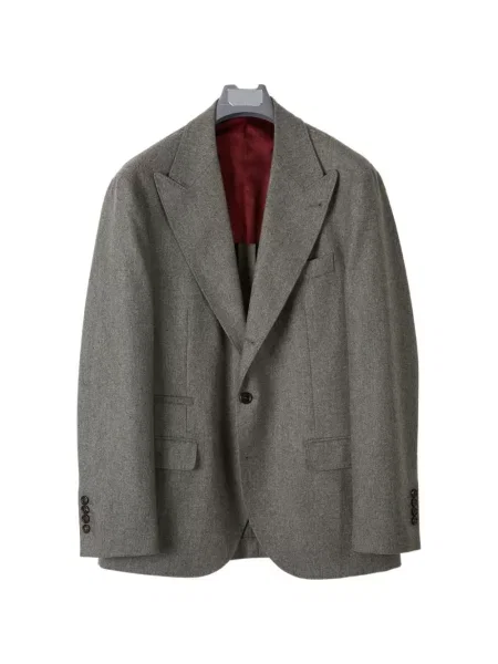 Sacou Brunello Cucinelli cu rever gri