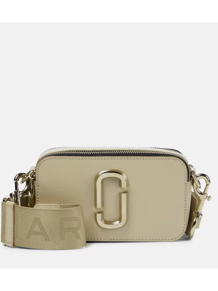 Kožna kožna torba Marc Jacobs bež