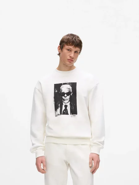 KARL LAGERFELD JEANS Mikina čierna biela
