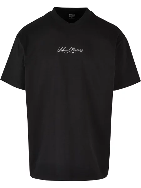 Urban Classics Tricou negru alb