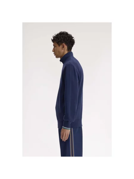 Mikina na zips Fred Perry modrá