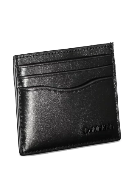 Portofel Calvin Klein din piele cu autograf negru