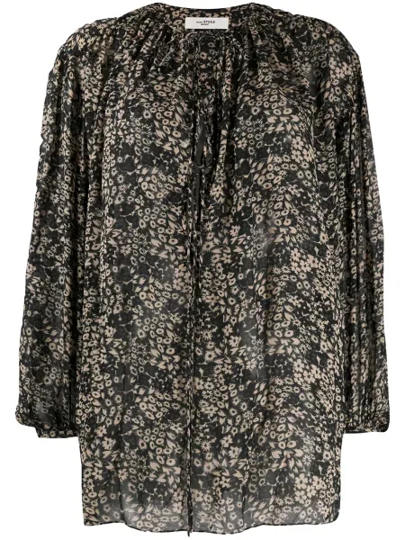 Bluză Marant Etoile cu model floral cu imagine negru