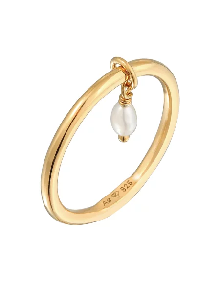 ELLI Prstan zlata / biserno bela