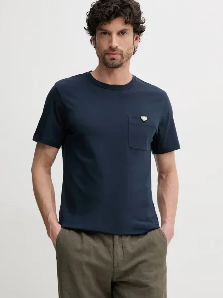 Тениска Barbour Tothill Tailored Fit T-Shirt с изчистен дизайн тъмносиньо
