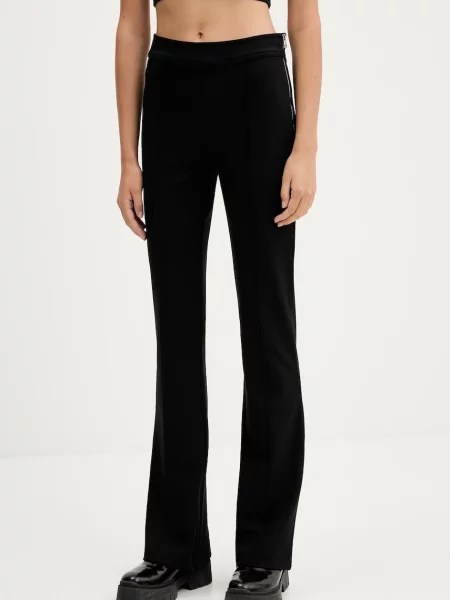 HUGO Pantaloni palazzo Nalvasi Wide Leg negru