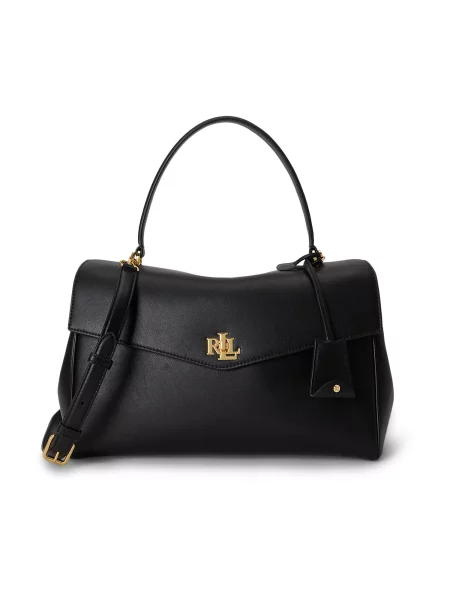 Geantă Lauren Ralph Lauren din piele negru