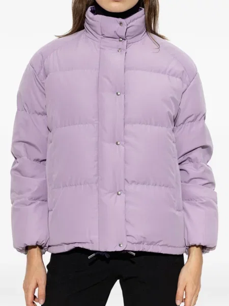 Къс пухено яке Moncler виолетово