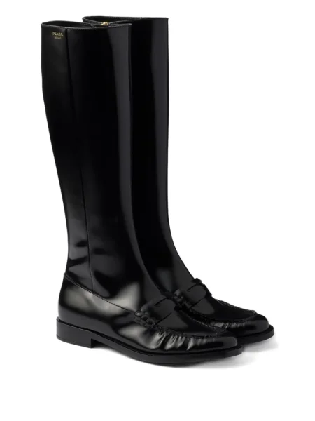 Botine Prada din piele negru