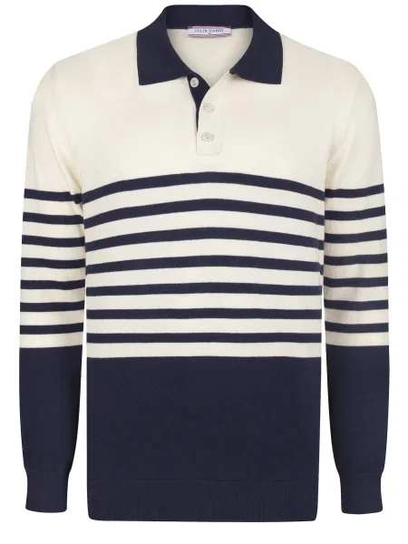 Felix Hardy Pulover albastru alb