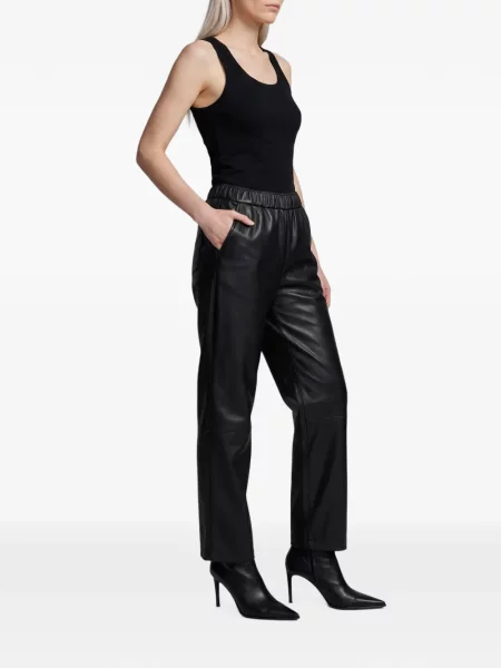Pantaloni Pariente din piele negru