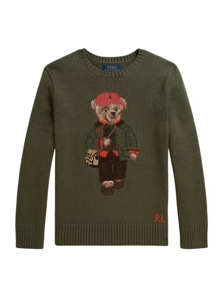 Dzianinowy sweter Ralph Lauren zielony
