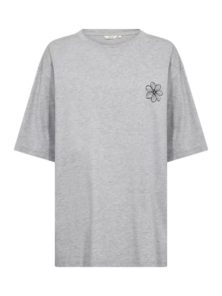 Cream Tricou supradimensional Siffa gri deschis negru