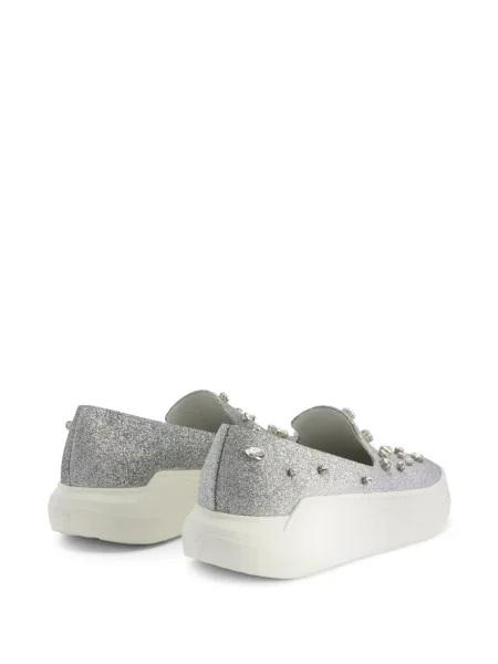 Sneakerși Giuseppe Zanotti slip-on argintiu