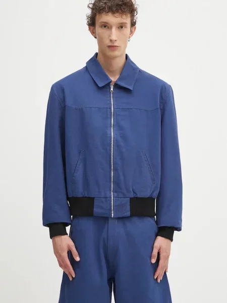 Sky High Farm geacă jeans Santa Fe bleumarin de tranziție oversize