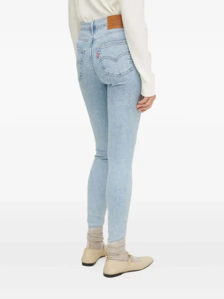 Карирани дънки straight leg Levi's® с шипове кафяво