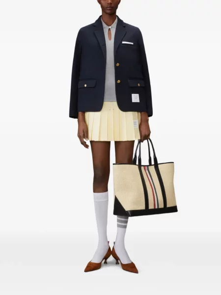 Tricou polo Thom Browne gri