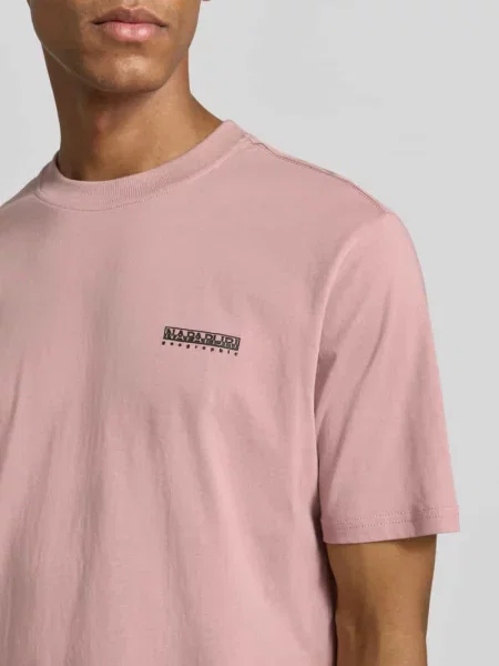 T-shirt z logo i okrągłym dekoltem Napapijri