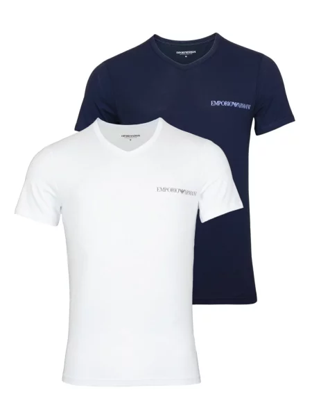 Emporio Armani Tricou bleumarin alb