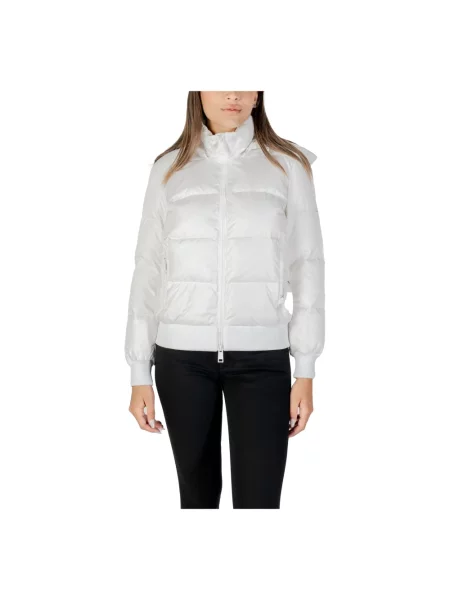 Kurtka puchowa Armani Exchange z kapturem biała