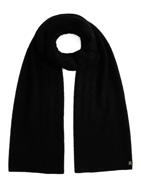 Fular Tommy Hilfiger tricotate cu autograf negru