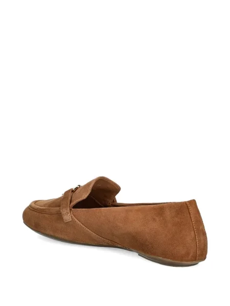 Pantofi loafer Geox din piele de căprioară cu cataramă maro