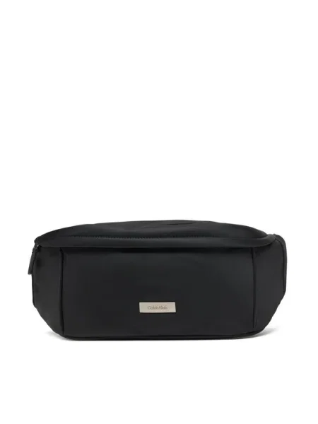 Чанта за кръст Calvin Klein Sleek Waistbag Sling черен