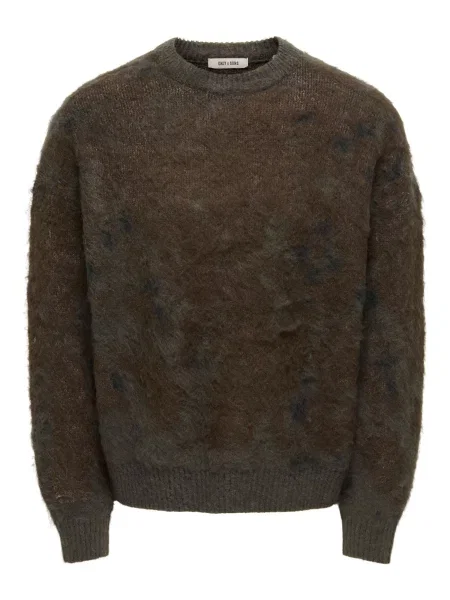 Only & Sons Pulover ONSWillis maro / metalic / pământiu gri