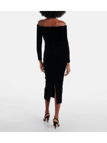 Oblekové midi šaty Roland Mouret po kolená čierna