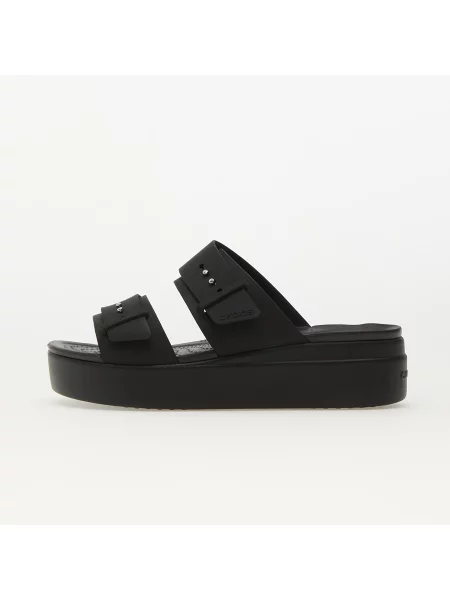 Sneakerși Crocs cu pană cu cataramă negru