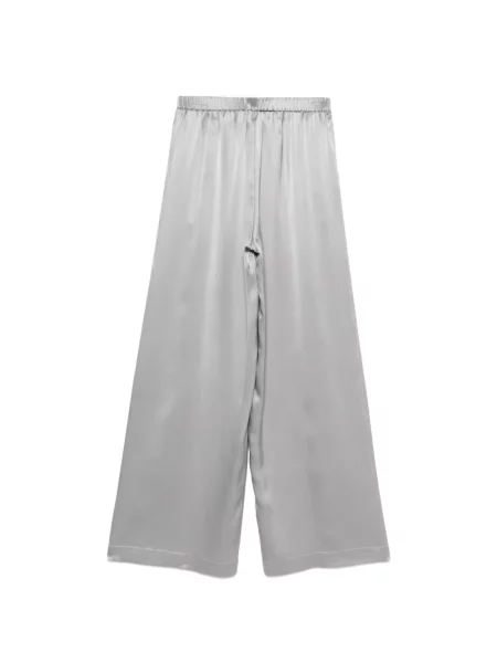 Pantaloni Carine Gilson de mătase gri