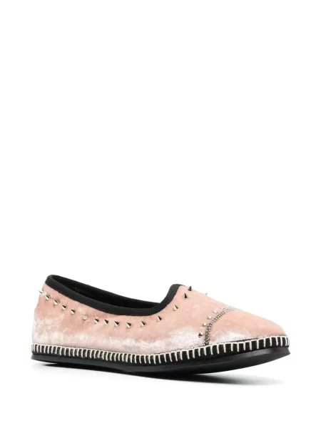 Pantofi loafer Giuseppe Zanotti de catifea roz