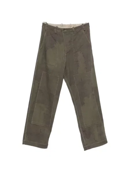 Pantaloni Masnada zdrențuiți verde