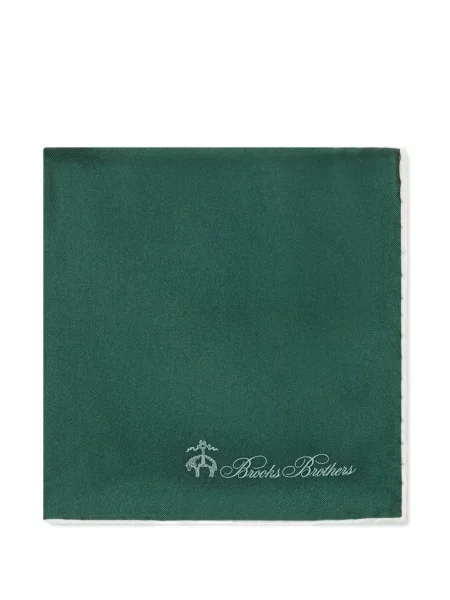 Hedvábná kravata Brooks Brothers zelená