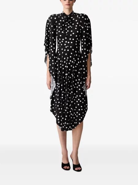 Rochie Vetements cu buline asimetrică negru
