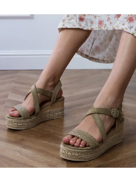 Sandali Gemre s polno peto zelena