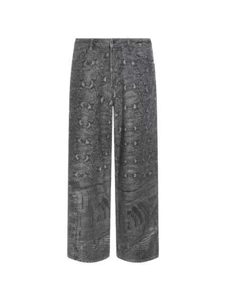 Džíny Daily Paper s hadím vzorem šedé