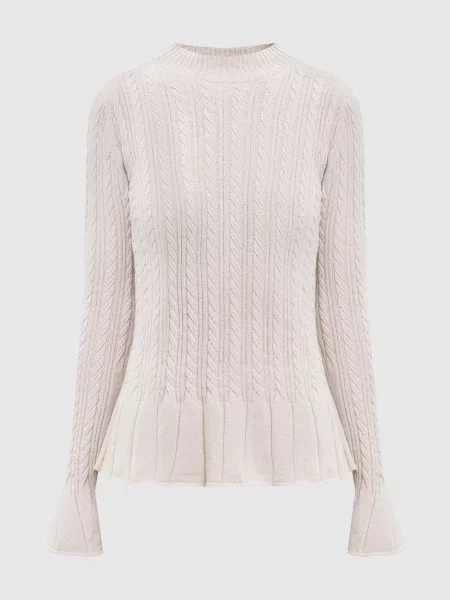 Гольф з вовною у візерунок Twinset бежевий