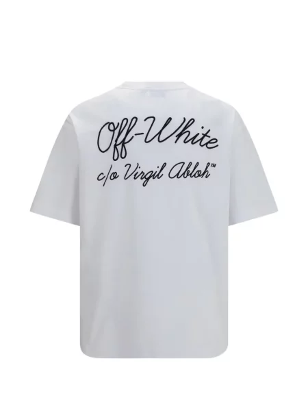 Tricou Off-white cu autograf alb