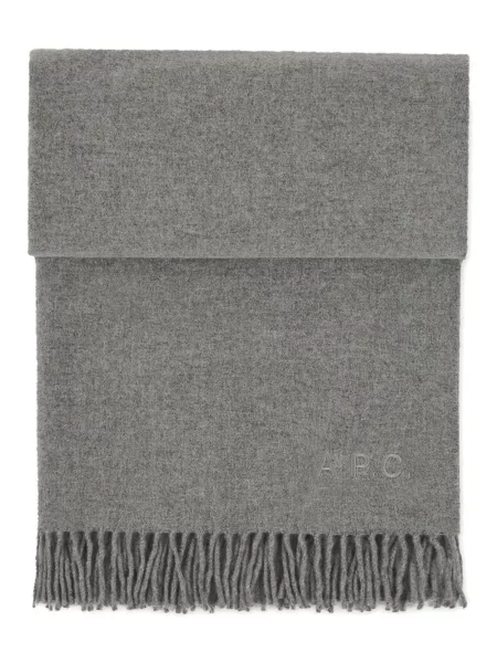 Fular A.p.c. cu broderie gri