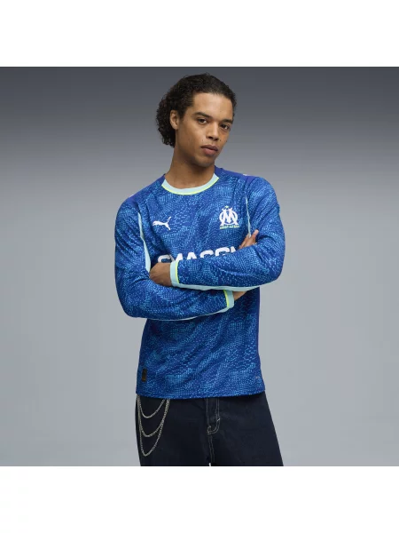 Długi longsleeve Puma z długim rękawem z dżerseju niebieski