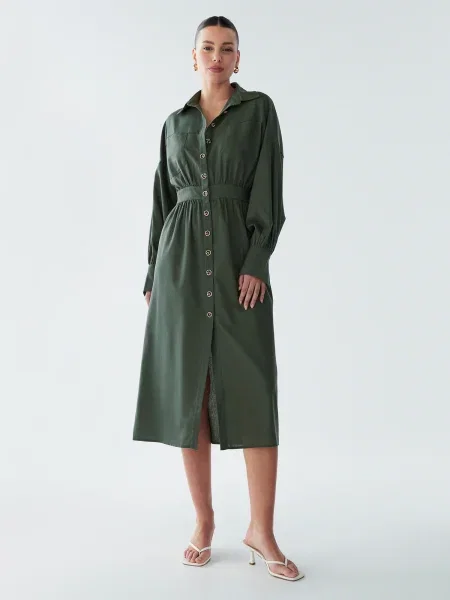 BWLDR Rochie tip bluză Lola jad verde