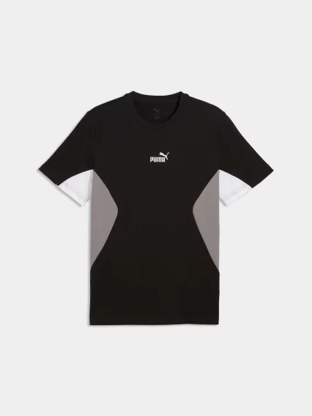 Футболка PUMA Ess Block Tee комбінований верх чорний