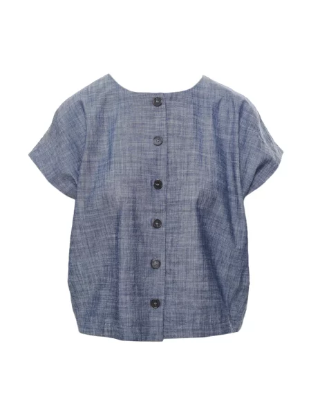 Koszula Alessia Santi bez rękawów niebieska