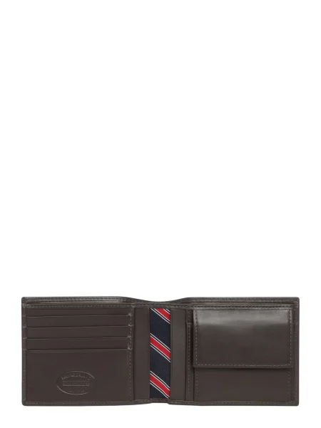 TOMMY HILFIGER Peňaženka Eton námornícka modrá červená / biela hnedá