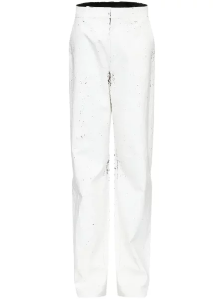 Pantaloni Mm6 Maison Margiela alb