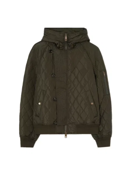 Kurtka bomber Burberry z kapturem zielony